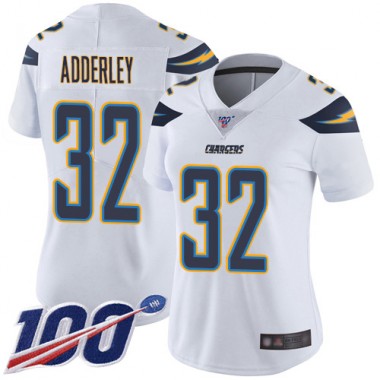 Los Angeles Chargers NFL Football Nasir Adderley White Jersey Women Limited #32 Road 100th Season Vapor Untouchable->los angeles chargers->NFL Jersey